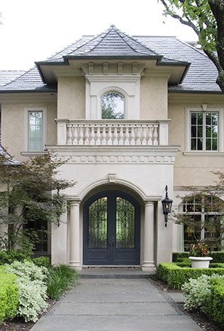 Classic steel arched entry door french manor by Solara Custom Living