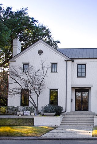 Low profile steel doors windows modern farmhouse by Solara Custom Living