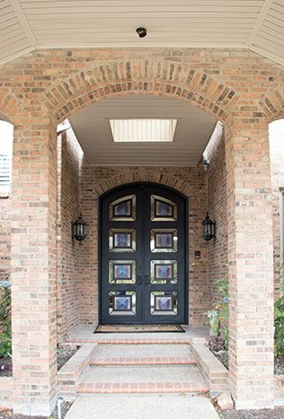 Transitional pavia steel front door mod s3 102 by Solara Custom Living