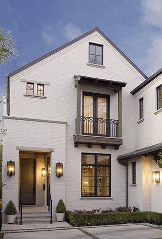 Transitional steel doors lanterns modern farmhouse by Solara Custom Living