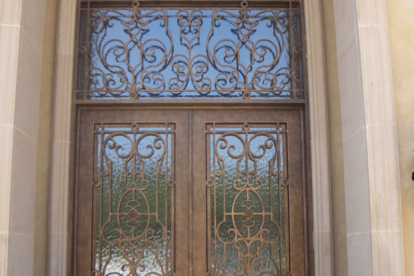 Monarchy-classic-wrought-iron-doors-contemporary-steel-doors-solara-doors-lighting-CLA-S4051