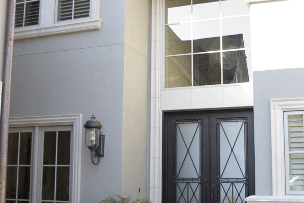Transitional steel entry door south beach mod s2013 by Solara Custom Living